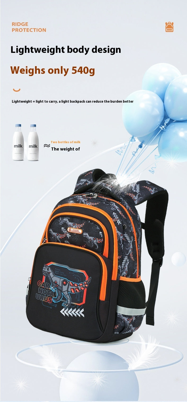 Sac à dos scolaire garçon – Léger et tendance – Primaire (CP à CE2)