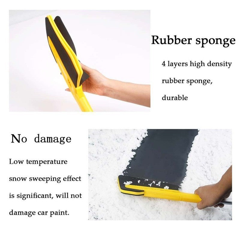 Pelle à Neige Voiture 3-en-1 – Brosse en Éponge EVA & Grattoir avec Manche Long | Hiver