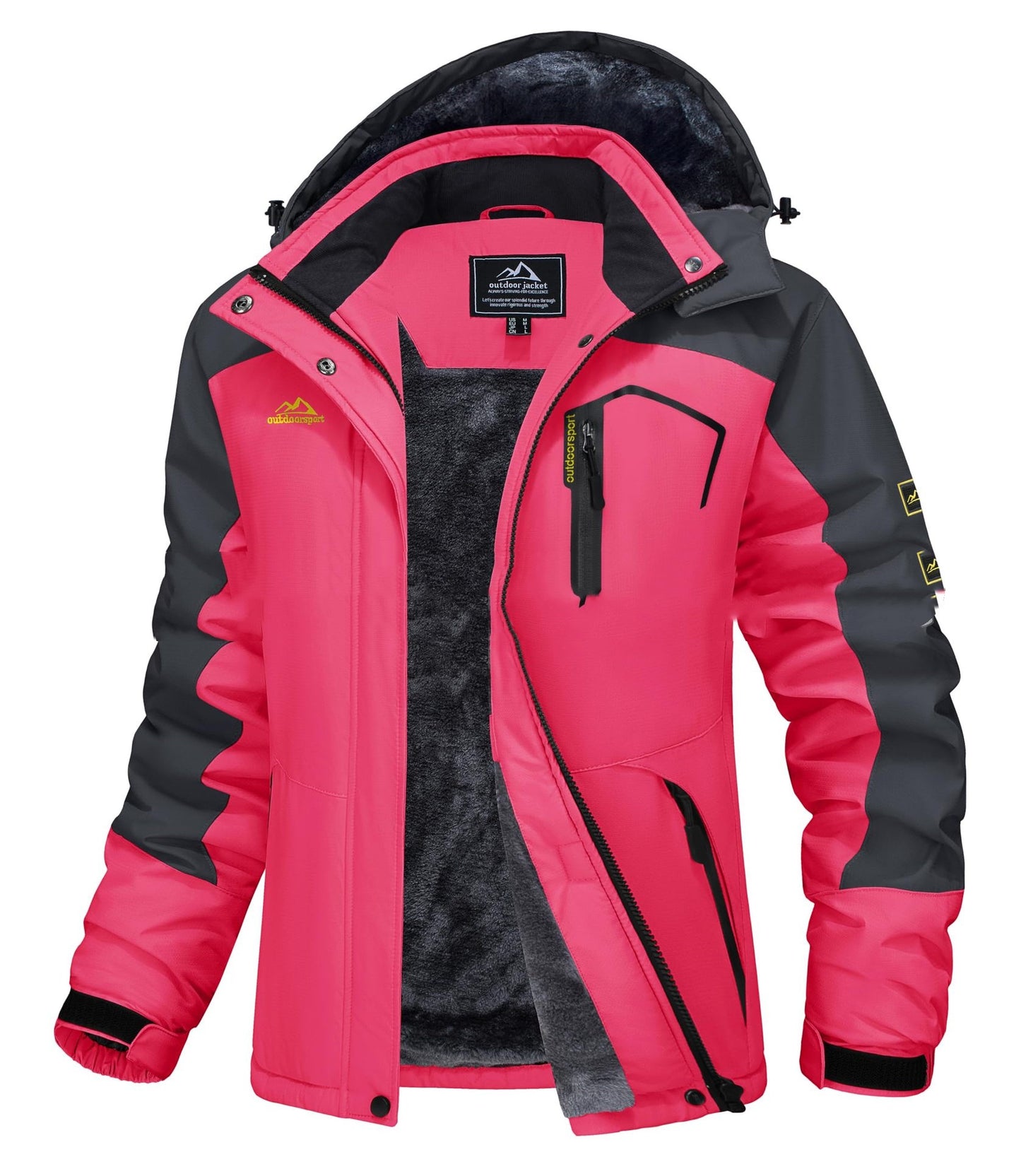 Veste de ski femme – Hiver, casual, chaude et coupe-vent