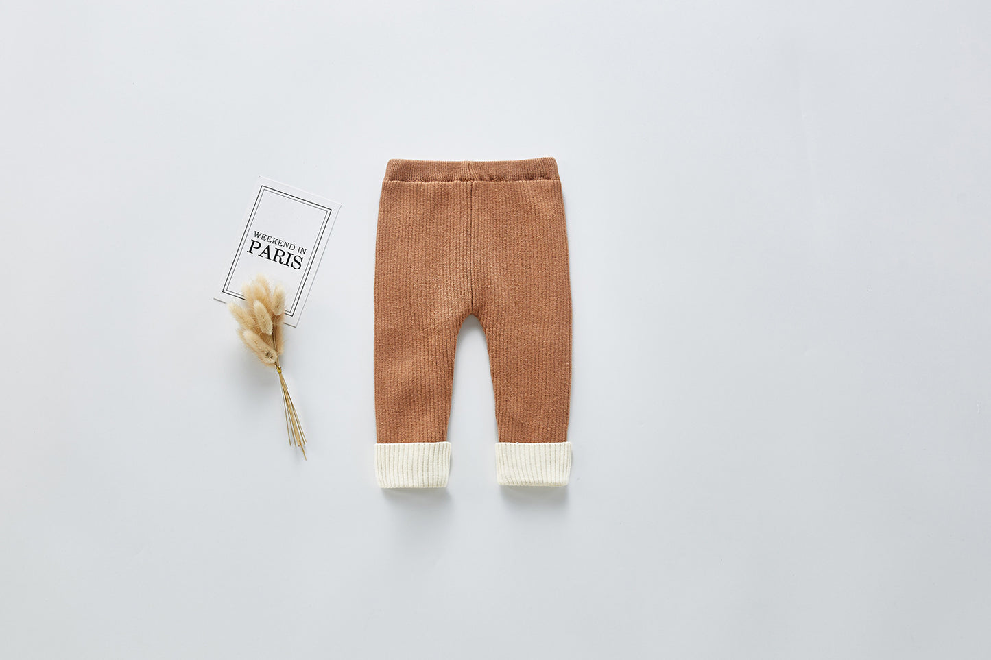 Leggings épais en tricot doublés de peluche