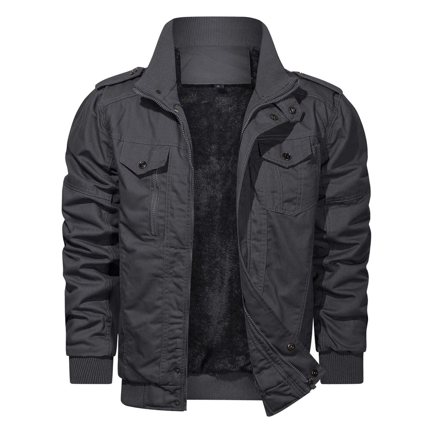 Manteau d’hiver en coton pur – Épaissi, effet velours lavé, chaud et confortable