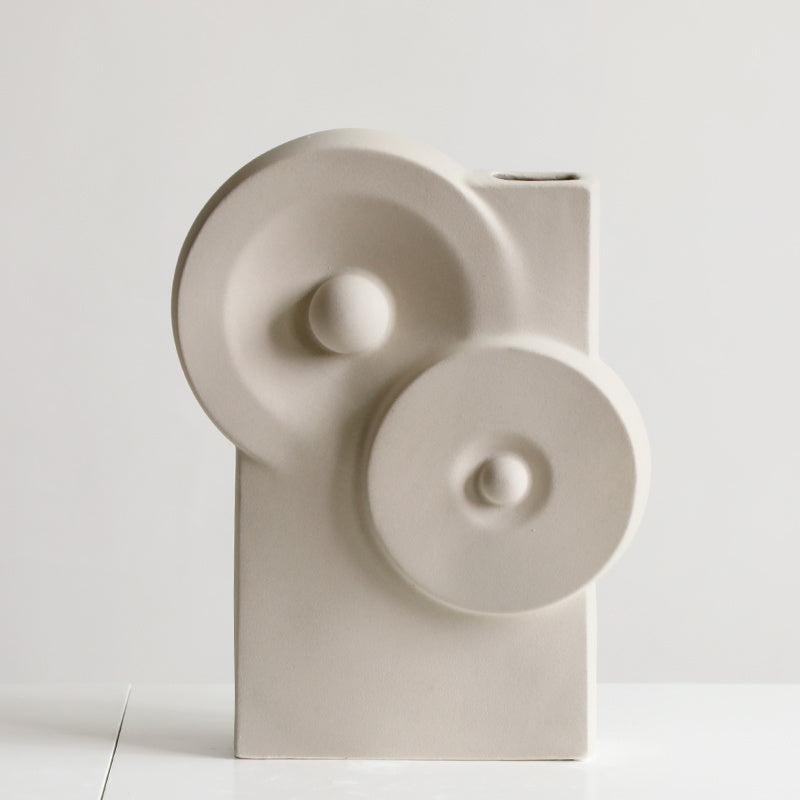 Vase en céramique pour salon – décoration douce et élégante pour maison ou salle d’exposition