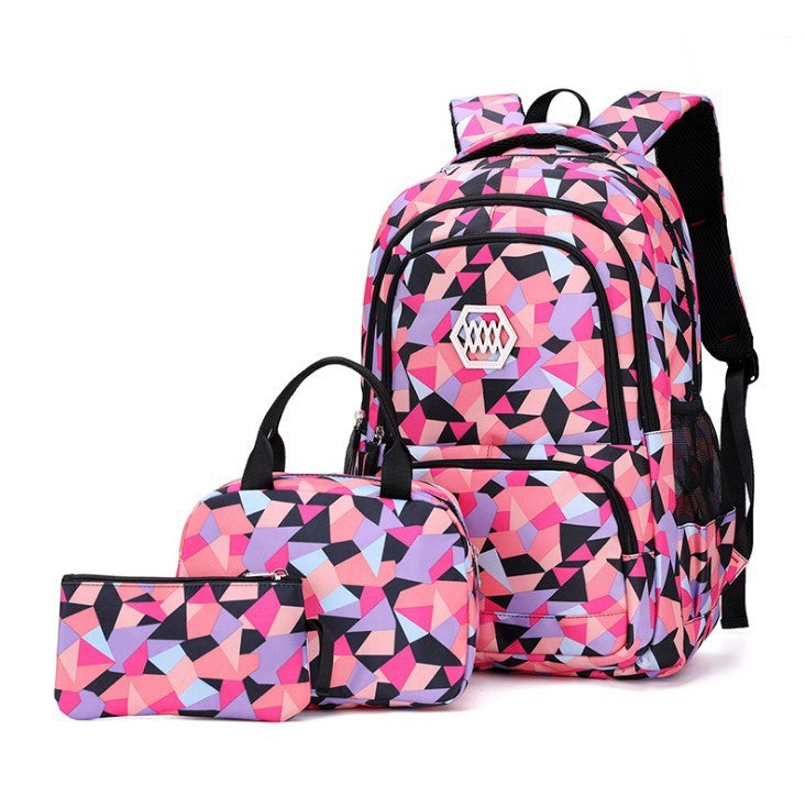 Sac à Dos Cartable 3 Pièces pour Enfants – Motif Dessin Animé Mignon (Maternelle et Primaire)
