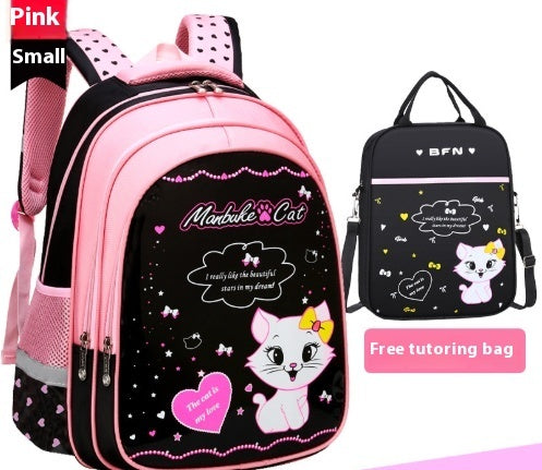 Sac à dos scolaire pour enfants avec motif de chat mignon