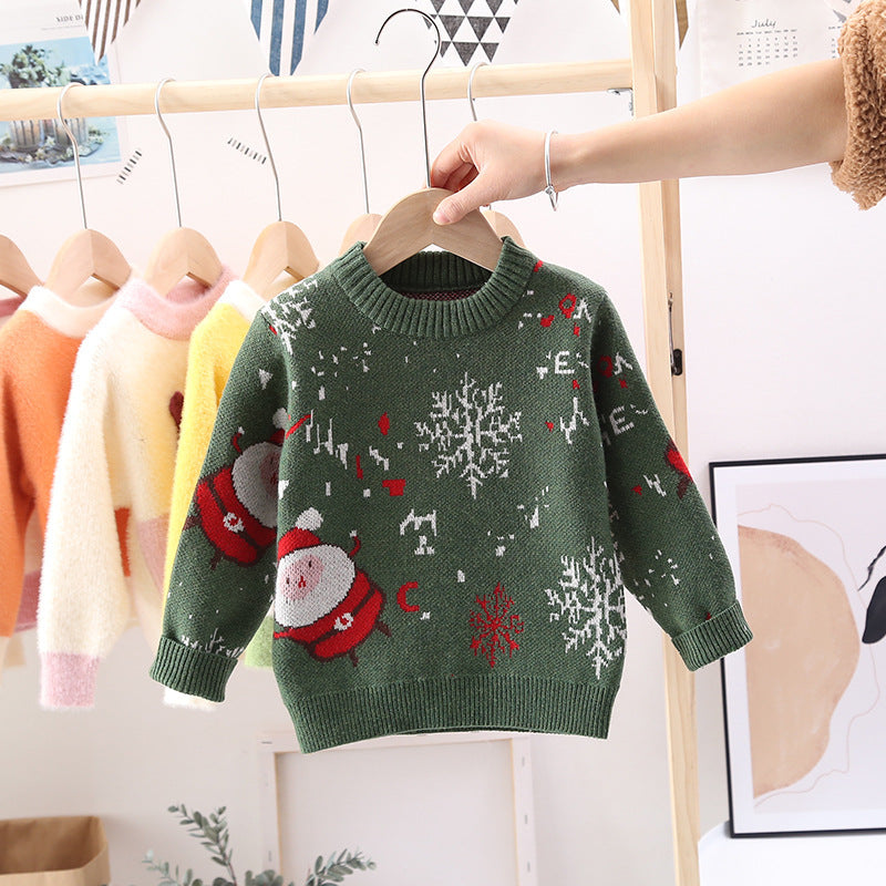 Pull de Noël à motif flocons de neige