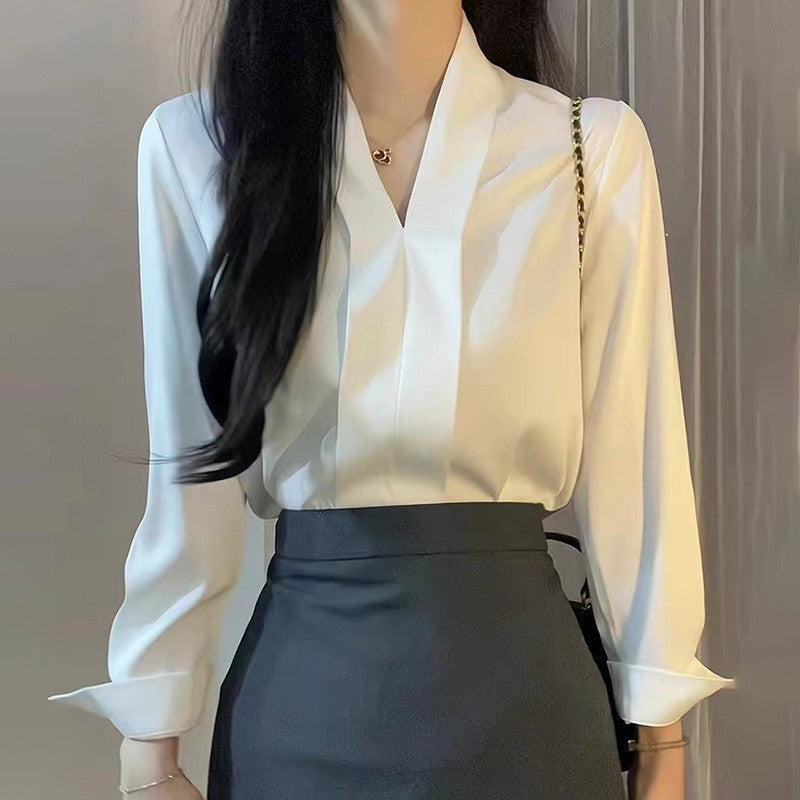 Top femme col en V – Style mature et élégant pour le quotidien