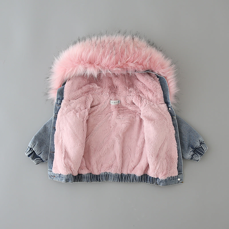 Veste en Jean Hiver Enfant – Doublure Cachemire Chaud