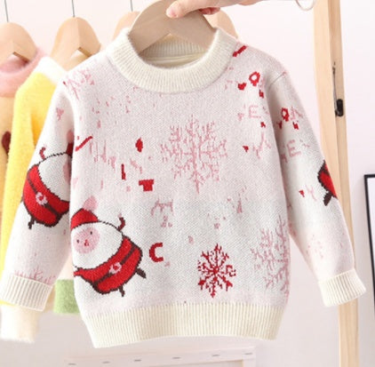 Pull de Noël à motif flocons de neige