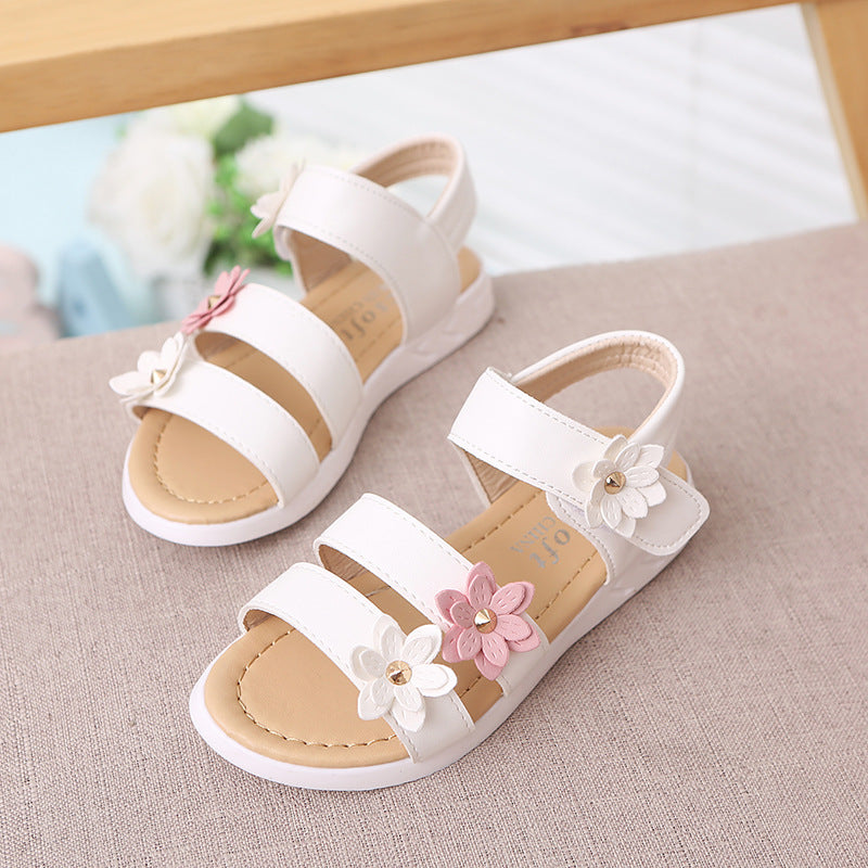 Sandales enfant – Chaussures bébé fille style princesse à fleurs