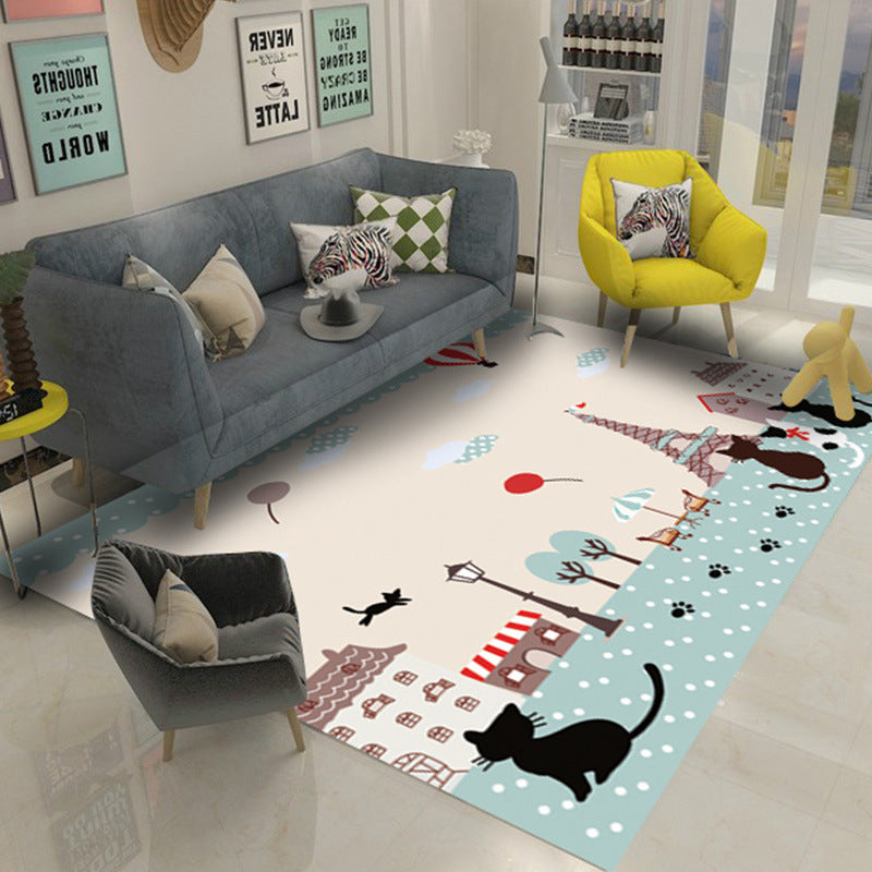 Tapis chambre – Motif cartoon/anime en polyester