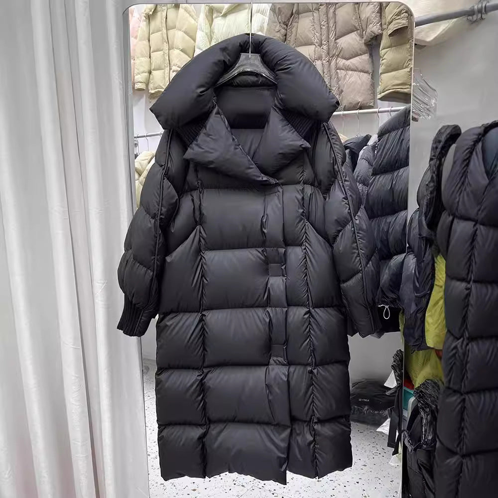 Manteau hiver femme – Style décontracté, coupe large, longueur genou