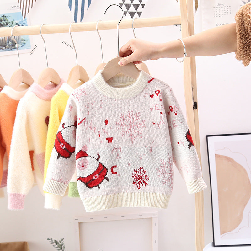 Pull de Noël à motif flocons de neige