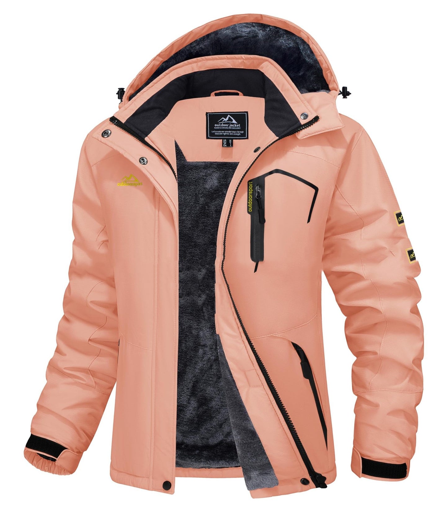 Veste de ski femme – Hiver, casual, chaude et coupe-vent