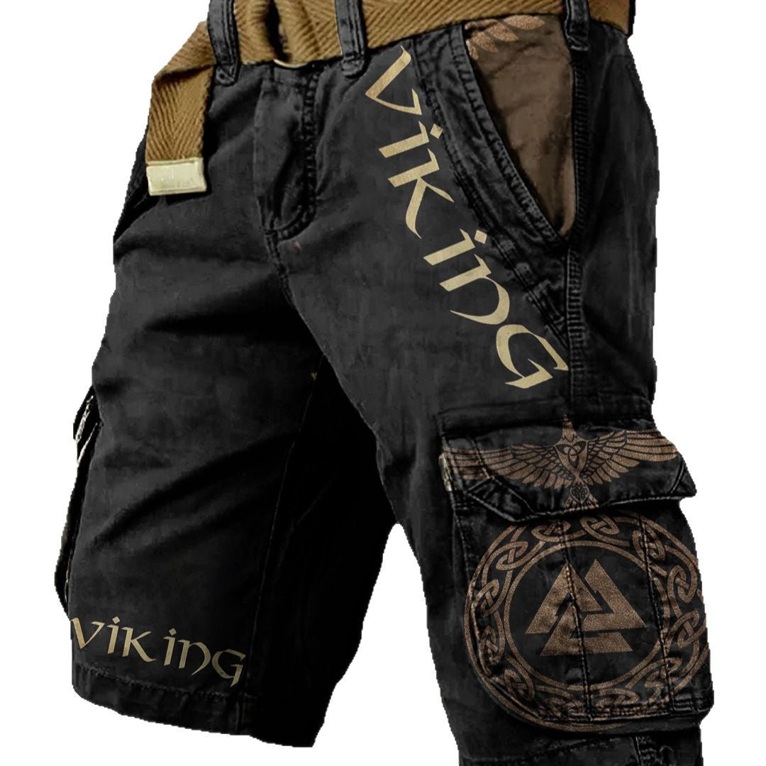 Shorts tendance pour hommes à fermeture éclair avec impression numérique 3D