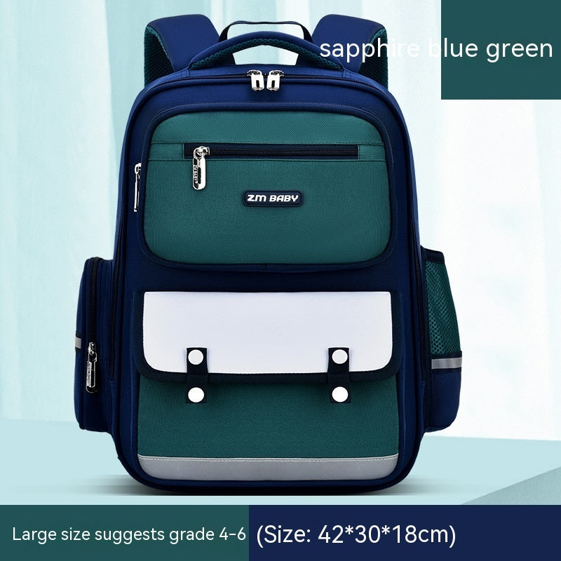 Sac à dos scolaire garçon – Primaire (du CP au CM2) – Grand format, léger et anti-fatigue