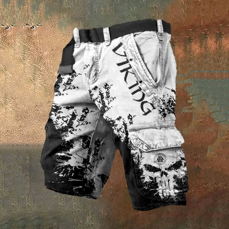 Shorts tendance pour hommes à fermeture éclair avec impression numérique 3D