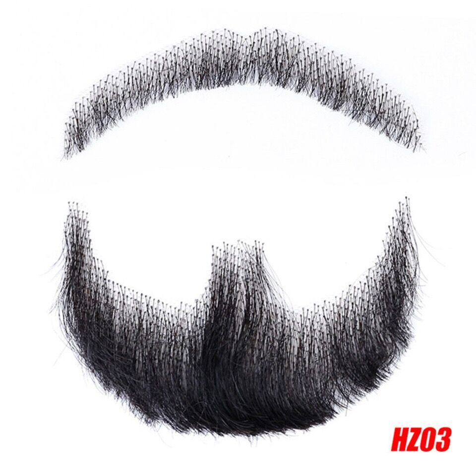 Barbe Postiche Homme en Vrais Cheveux – Effet Réaliste pour Maquillage Cinéma, Télévision ou Cosplay