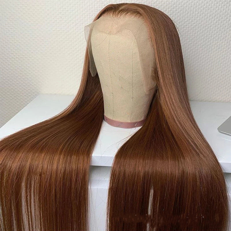 Perruque en cheveux humains – Couleur brun naturel