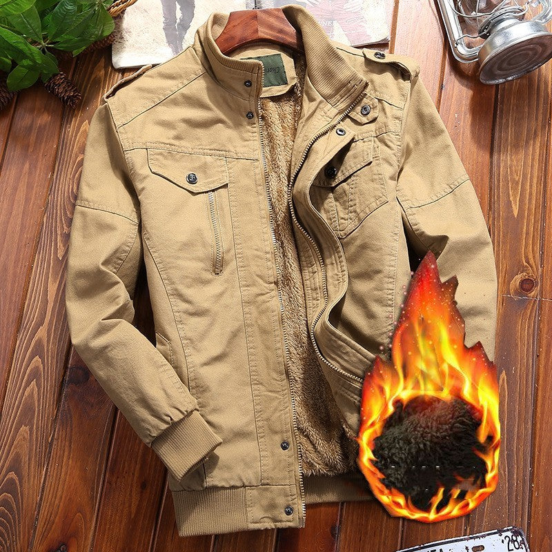 Manteau d’hiver en coton pur – Épaissi, effet velours lavé, chaud et confortable