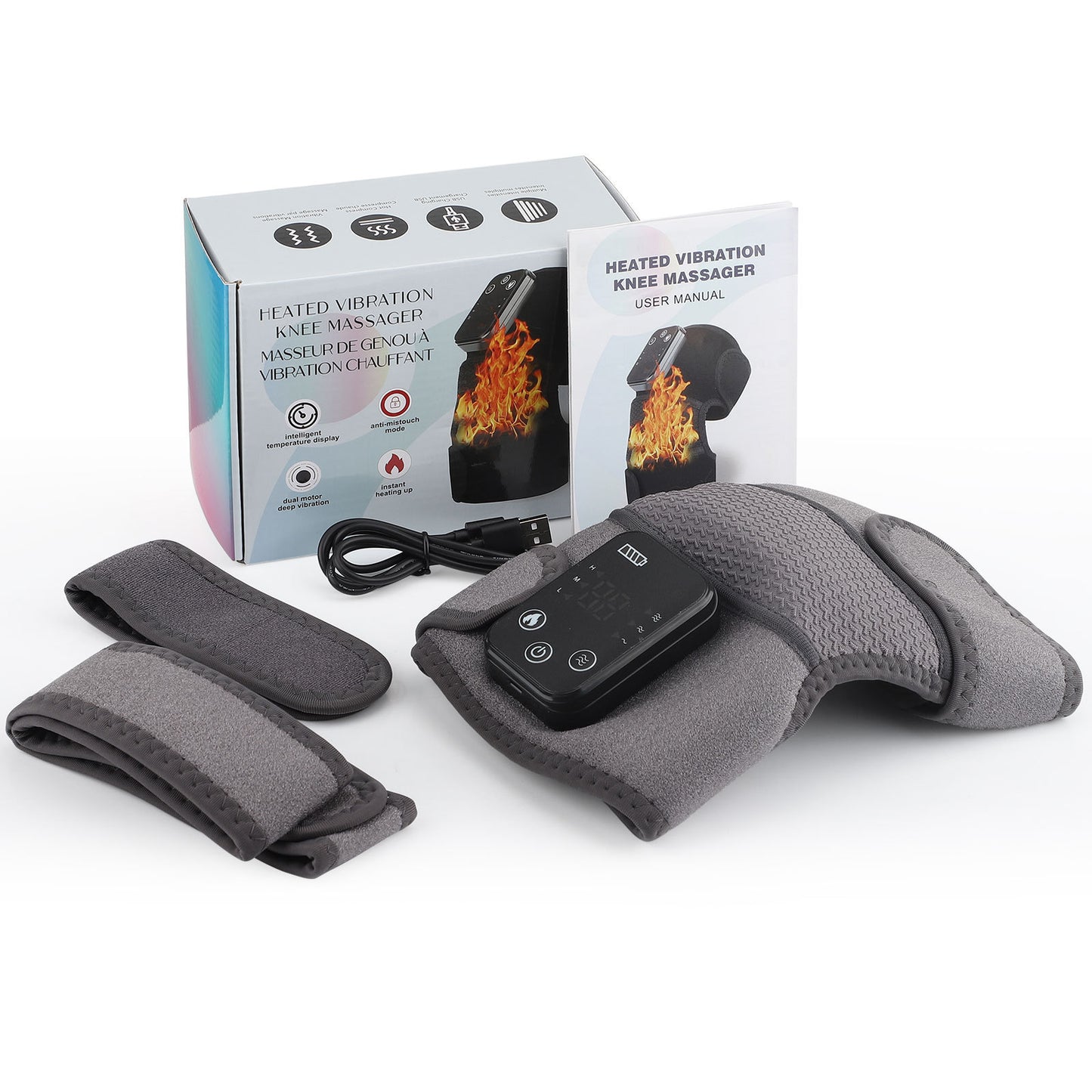 Genouillère/Épaulière chauffante intelligente avec massage vibrant