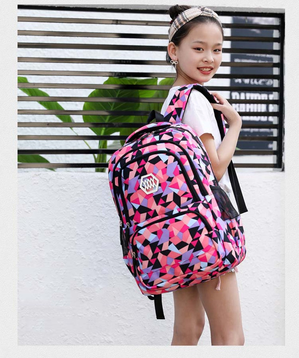 Sac à Dos Cartable 3 Pièces pour Enfants – Motif Dessin Animé Mignon (Maternelle et Primaire)