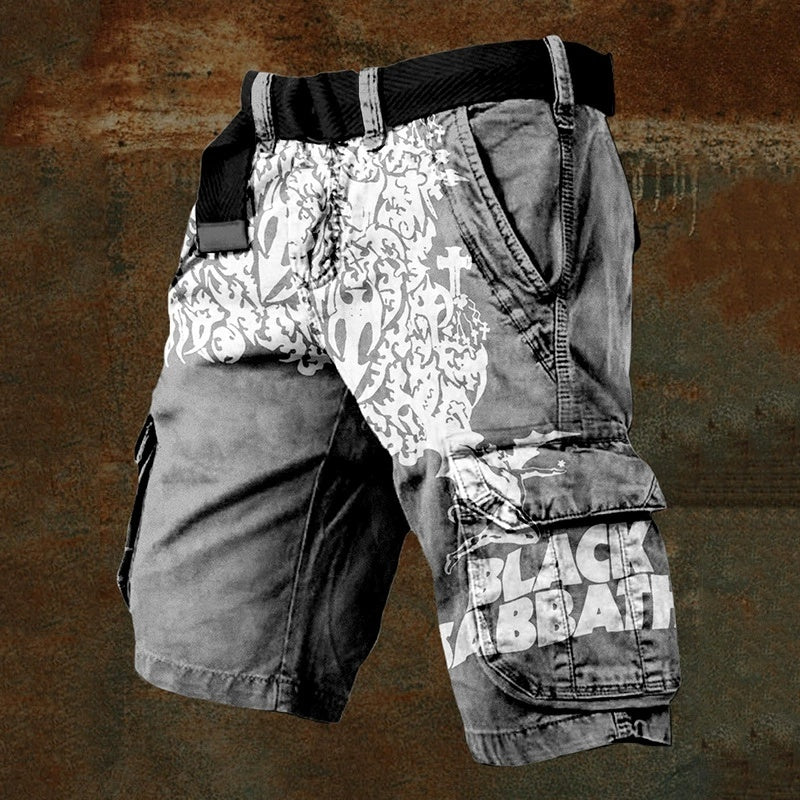 Shorts tendance pour hommes à fermeture éclair avec impression numérique 3D