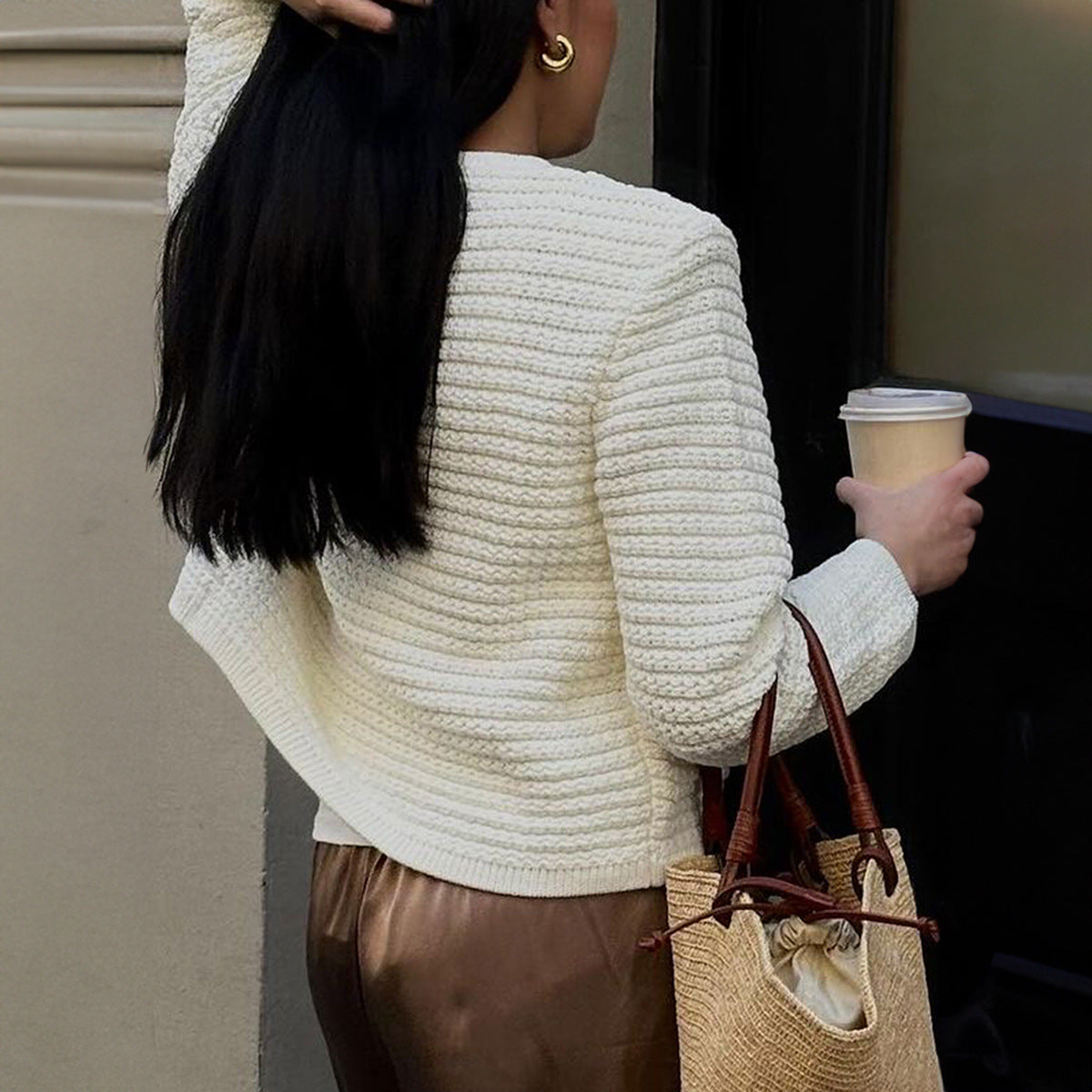 Chemise-pull femme à manches longues – Élégante et confortable