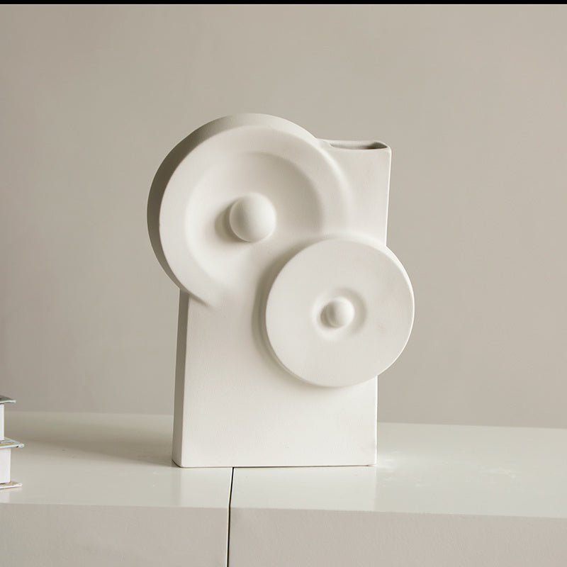Vase en céramique pour salon – décoration douce et élégante pour maison ou salle d’exposition