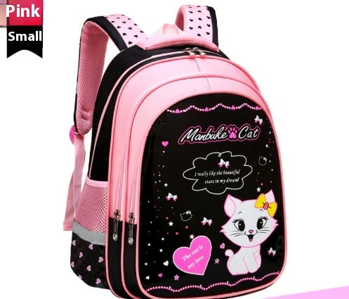 Sac à dos scolaire pour enfants avec motif de chat mignon
